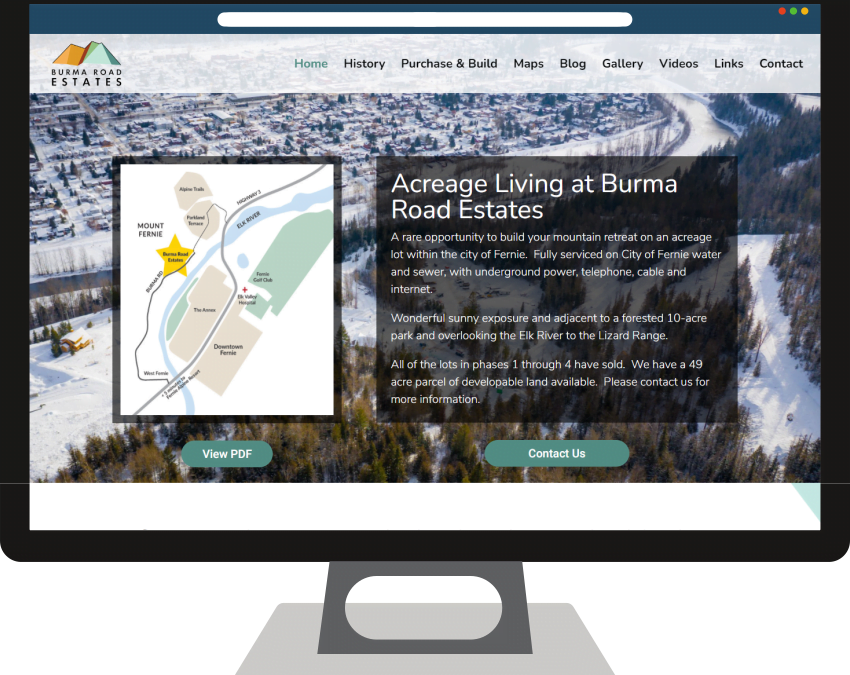 Burma Road Estates Web Design