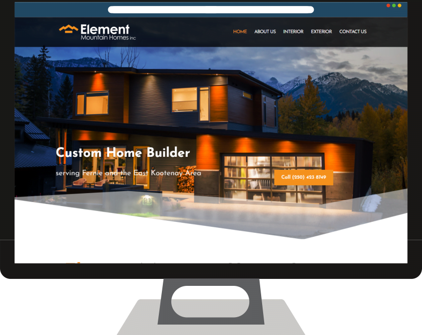 Element Mountain Homes Web Design