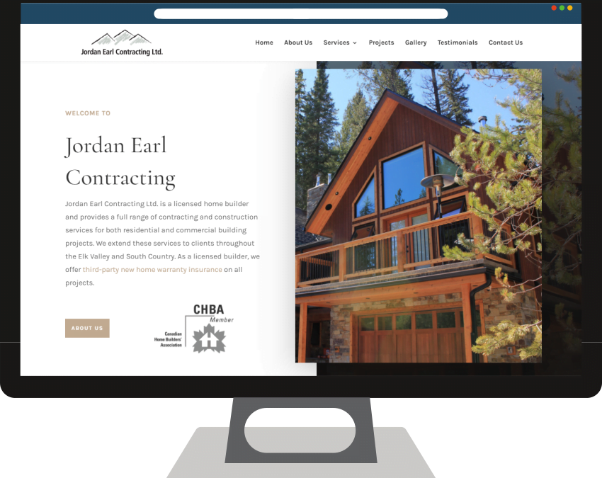 Jordan Earl Contracting Web Design