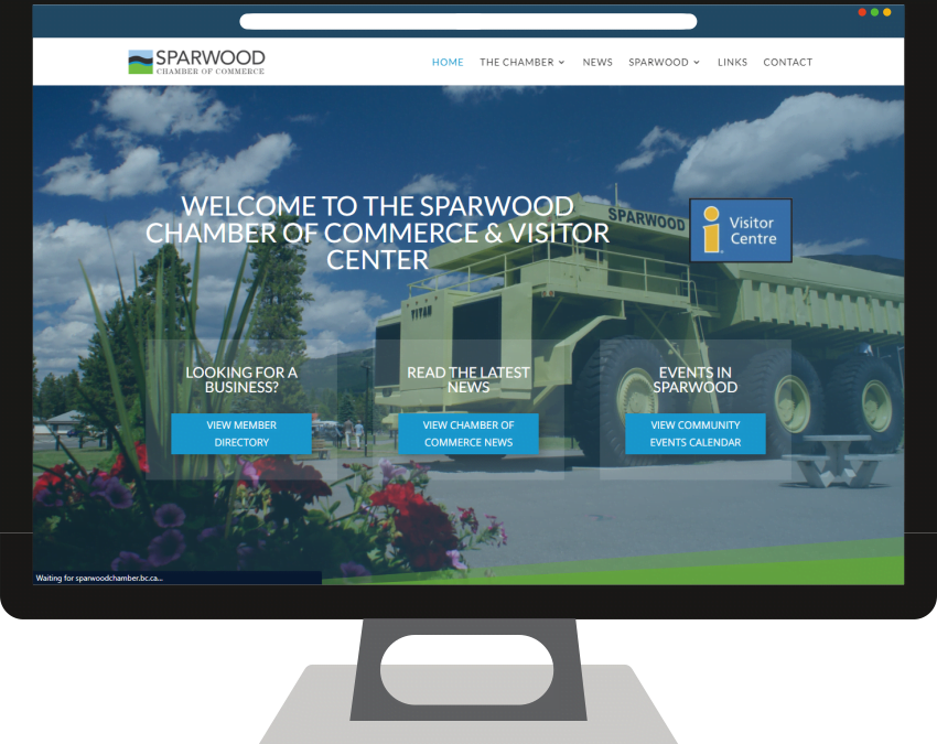 Sparwood Chamber Commerce Web Design
